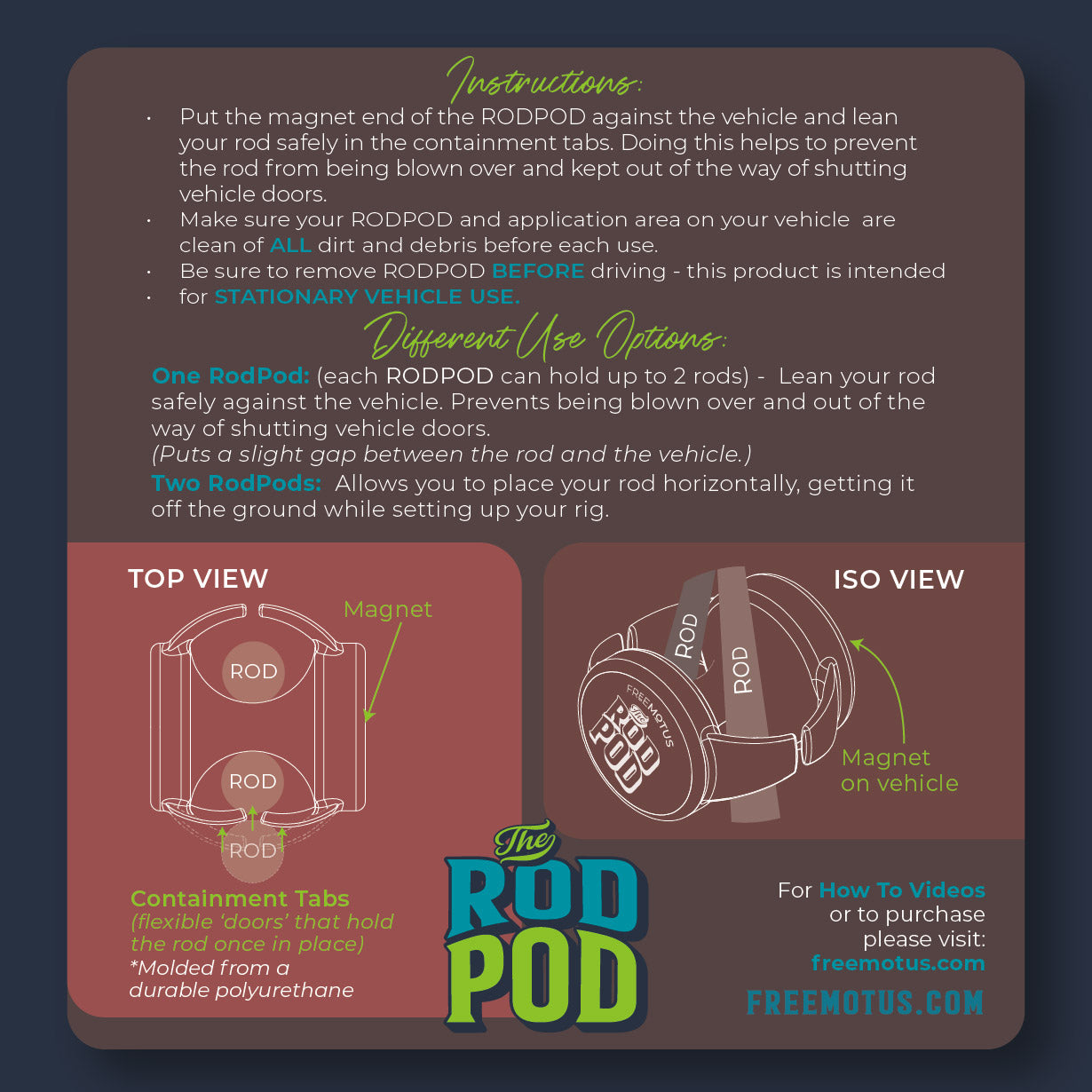 RODPOD - Free Motus (1/pk)