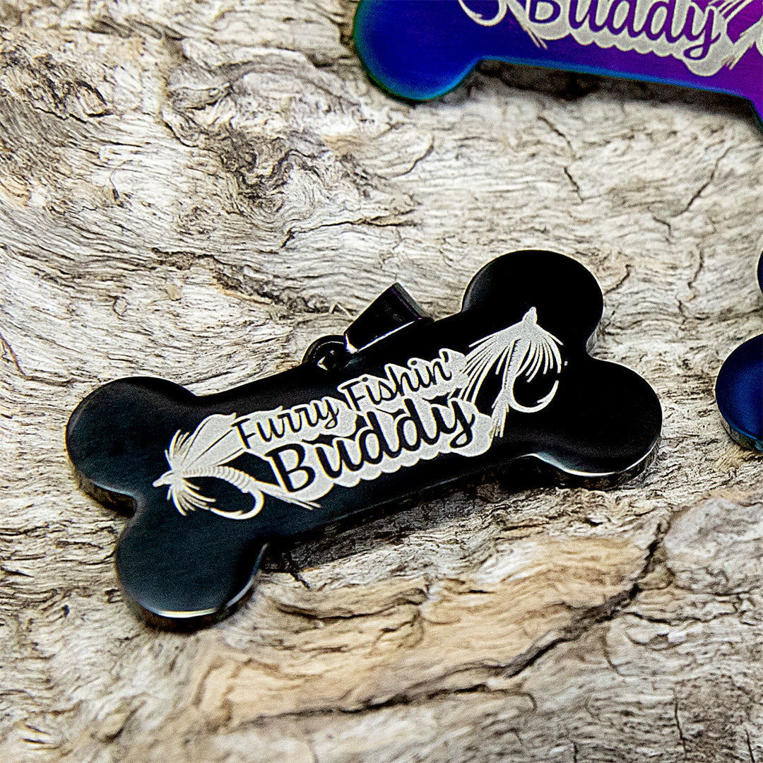 Pet Bone Dog Tag (Plated Stainless Steel-COLORS)