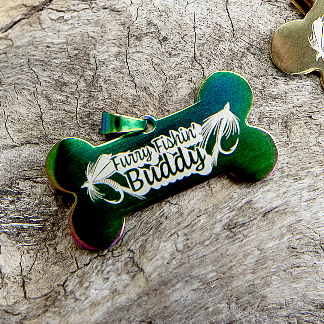 Pet Bone Dog Tag (Plated Stainless Steel-COLORS)