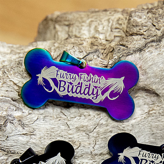 Pet Bone Dog Tag (Plated Stainless Steel-COLORS)