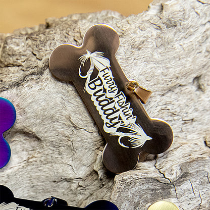 Pet Bone Dog Tag (Plated Stainless Steel-COLORS)