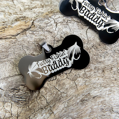 Pet Bone Dog Tag (Stainless Steel-SILVER)