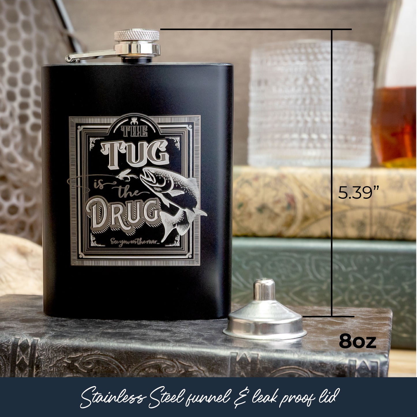 Hip Flask - Stainless Steel (Black)