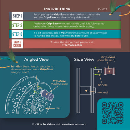Grip-Ease - Reel Handle Skins (Clear Water Edition)