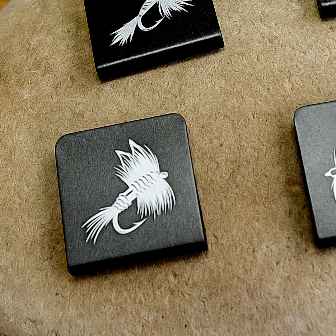Hat Brim Clips- Alum-Engraved | Free Motus