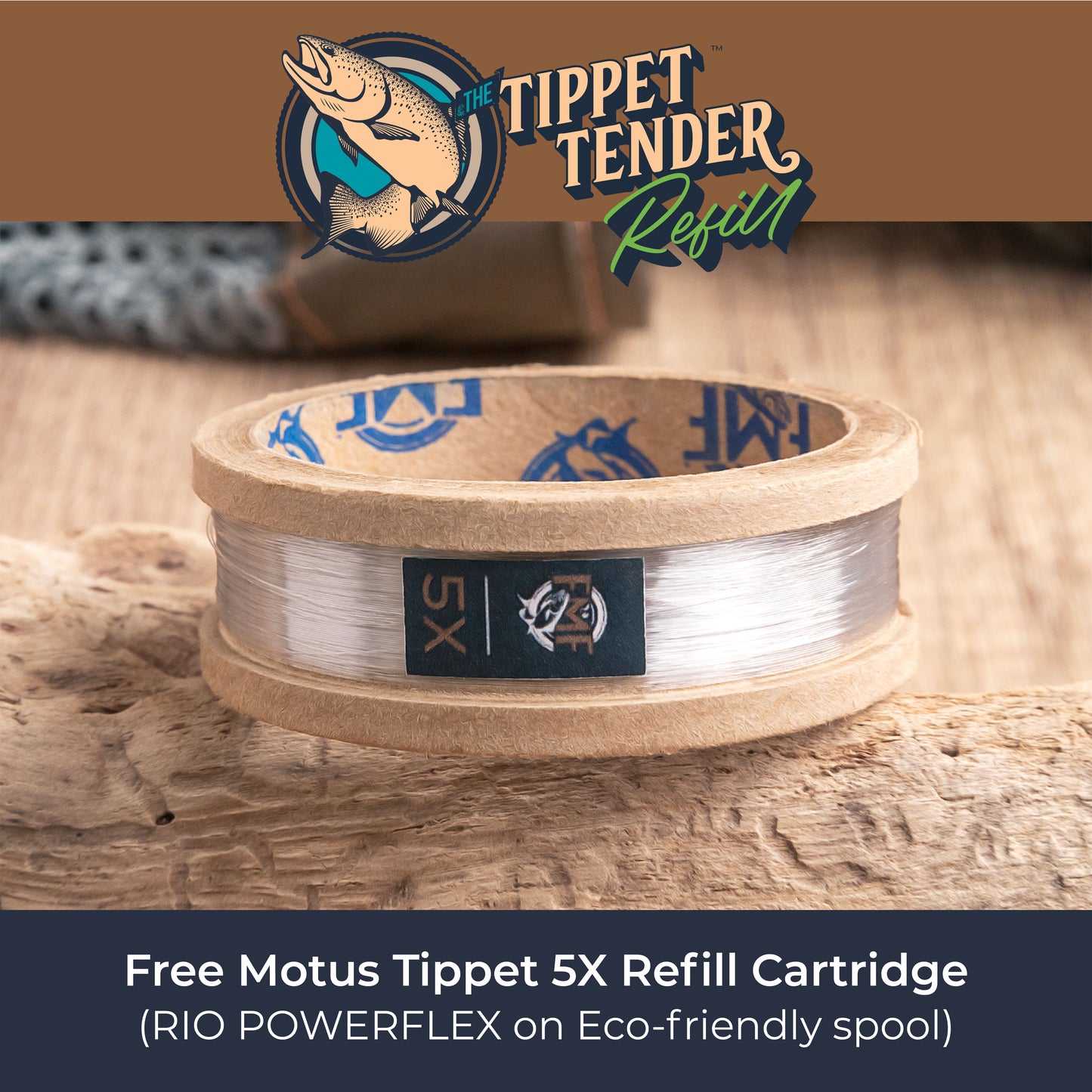 Free Motus 5X Tippet Refill Cartridge (RIO POWERFLEX 5X - 60yds)